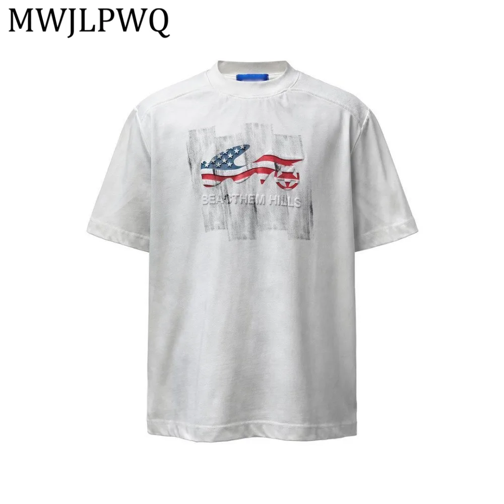 MWJLPWQ American Style Letter Rint Short-Sleeve T-Shirt For Men Trendy Loose Casual Distressed Half-Sleeve Tee Summer 13993
MWJLPWQ American Style Letter Rint Short-Sleeve T-Shirt For Men Trendy Loose Casual Distressed Half-Sleeve Tee Summer 13993