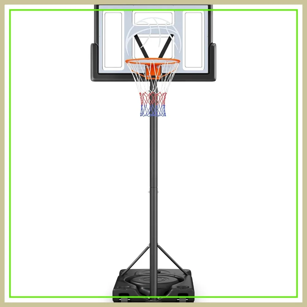 Adjustable 10ft Portable Basketball Hoop, 44" Shatterproof Backboard, Large Base for Backyard/Driveway
Adjustable 10ft Portable Basketball Hoop, 44" Shatterproof Backboard, Large Base for Backyard/Driveway