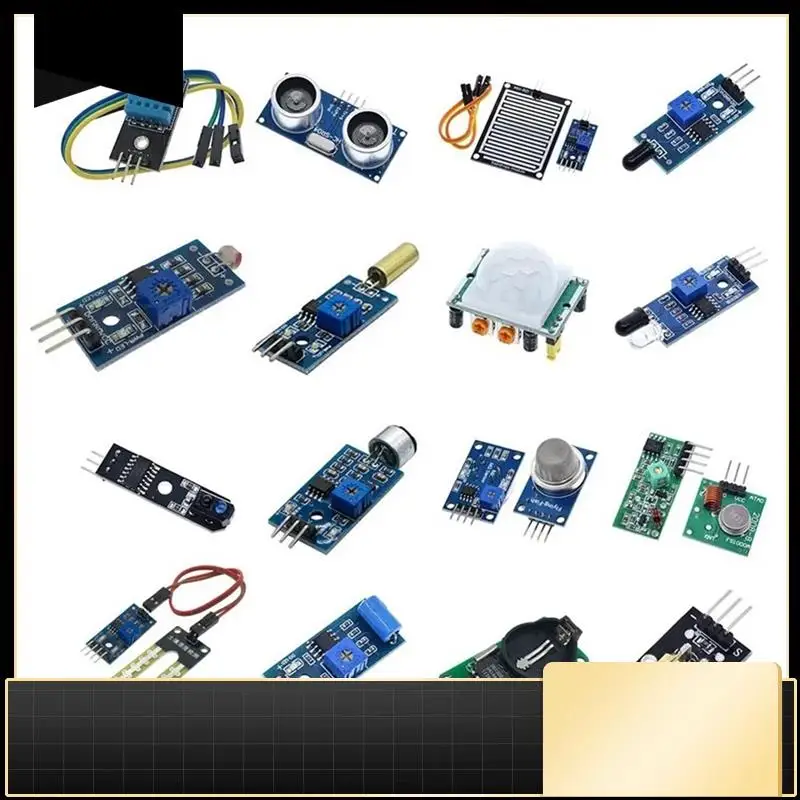 16 In 1 Smart Sensor Modules Kit Learning Kit Sensor Kit For Raspberry Pi/STM32/UNO R3/51 Microcontroller-N33R
16 In 1 Smart Sensor Modules Kit Learning Kit Sensor Kit For Raspberry Pi/STM32/UNO R3/51 Microcontroller-N33R