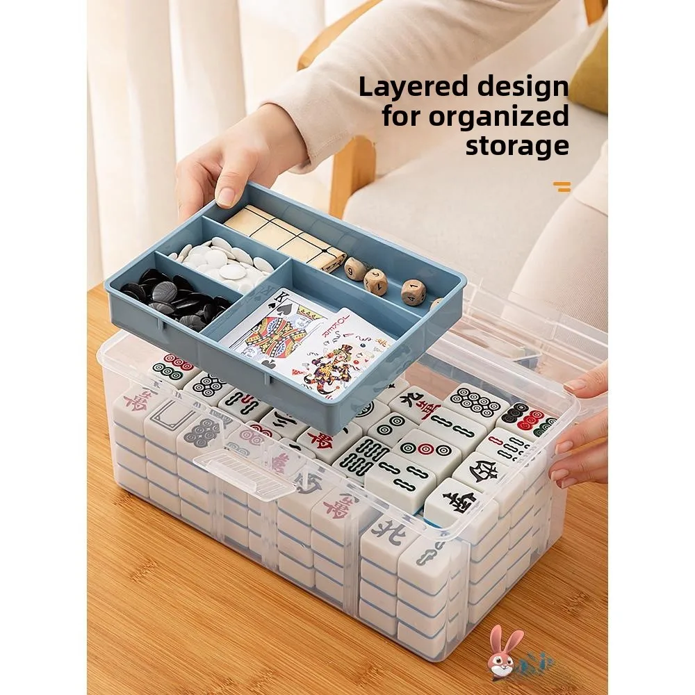 Утолщенный сверхбольшой пластиковый органайзер для хранения маджонга, для домашнего использования, для карточных игр, креативный аксессуар для настольных игр и досуга
Утолщенный сверхбольшой пластиковый органайзер для хранения маджонга, для домашнего использования, для карточных игр, креативный аксессуар для настольных игр и досуга