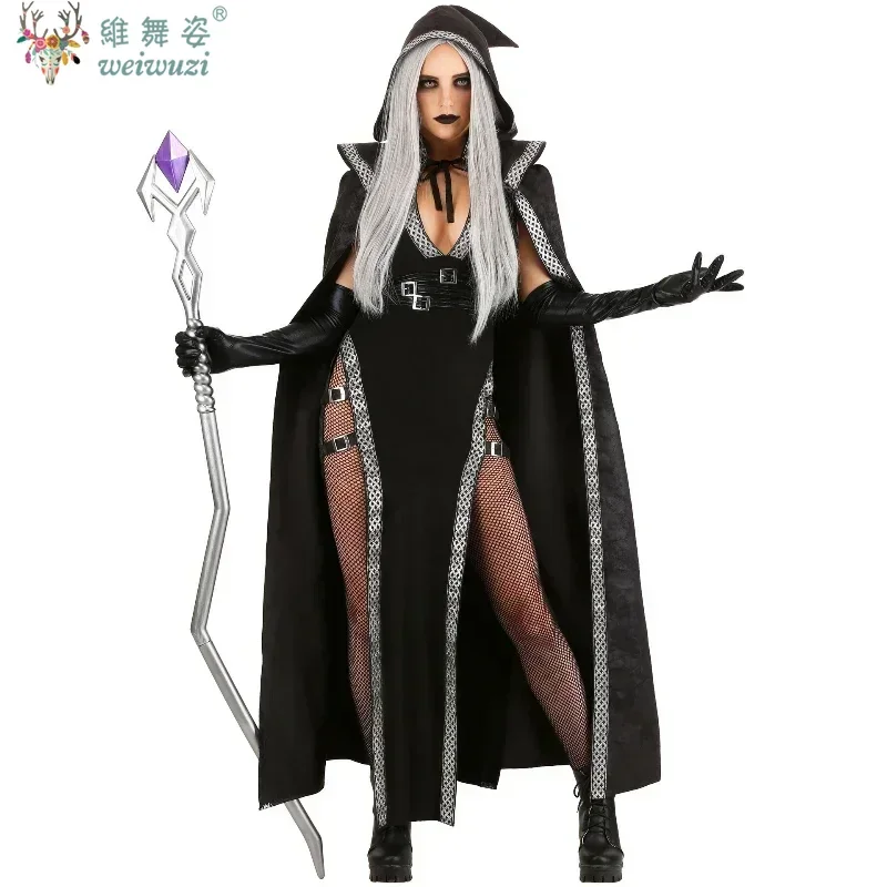 Halloween Gothic Witch Wizard Costume Role Playing Costume Female Horror Ghost Zombie Vampire Day Disguise Costume Cloak
Halloween Gothic Witch Wizard Costume Role Playing Costume Female Horror Ghost Zombie Vampire Day Disguise Costume Cloak