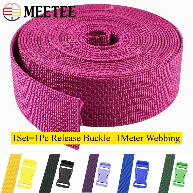 5Sets 20/25/32/38mm Plastic Release Buckles+Webbing Strap Bias Binding Belt Sling Clasp Backpack Ribbon Band DIY Bag Accessories
5Sets 20/25/32/38mm Plastic Release Buckles+Webbing Strap Bias Binding Belt Sling Clasp Backpack Ribbon Band DIY Bag Accessories