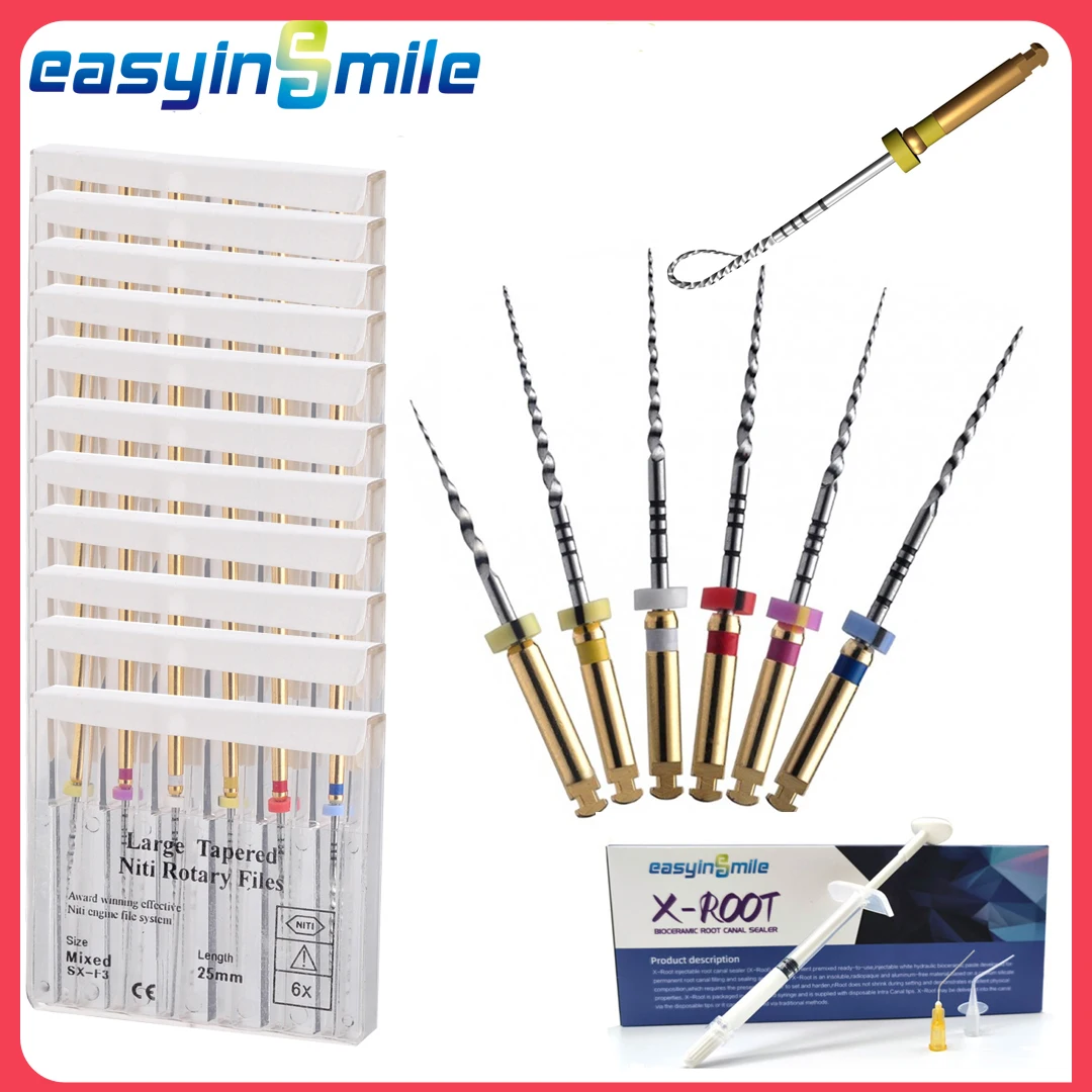 Dental X-Taper File Root Canal Bioceramic Sealer Taper Endodontic File NITI Rotary File Flexible Dentist Composite Filling
Dental X-Taper File Root Canal Bioceramic Sealer Taper Endodontic File NITI Rotary File Flexible Dentist Composite Filling