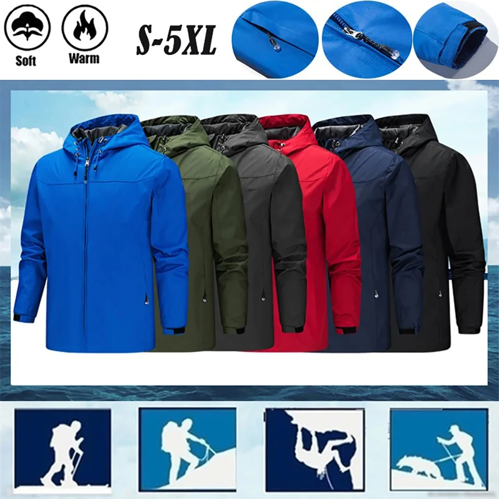 Men's Jackets Spring Autumn Windproof Zipper Coat Solid Color Fashion Unisex Outdoor Jackets Sportswear Male Jacket
Men's Jackets Spring Autumn Windproof Zipper Coat Solid Color Fashion Unisex Outdoor Jackets Sportswear Male Jacket