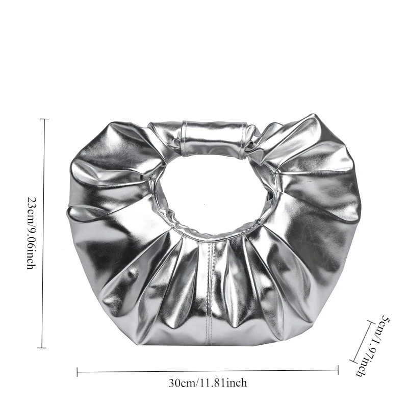 Women's Candy Color Handbags Laser Silver Clutch Metallic Pleated Shoulder Bags for Women 2025 Luxury Designer Bag Ladies Tote
Women's Candy Color Handbags Laser Silver Clutch Metallic Pleated Shoulder Bags for Women 2025 Luxury Designer Bag Ladies Tote