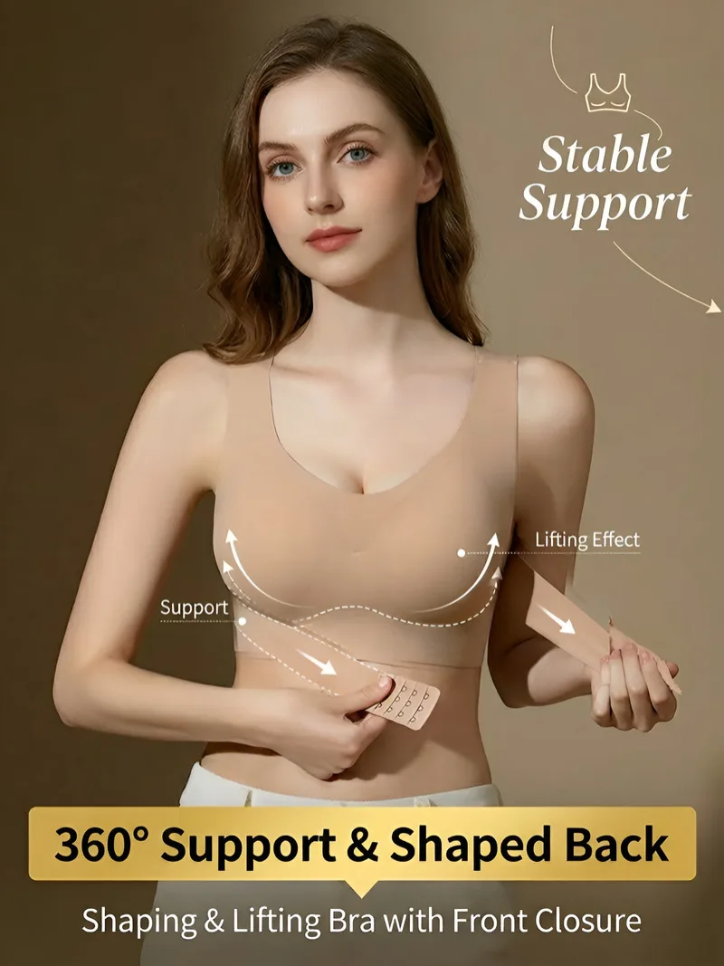Women's Posture Correcting Bra with Front Buckle, Seamless Push Up Back Support Bra, Anti-Sagging Lifting Shaper Bra Invisible
Women's Posture Correcting Bra with Front Buckle, Seamless Push Up Back Support Bra, Anti-Sagging Lifting Shaper Bra Invisible