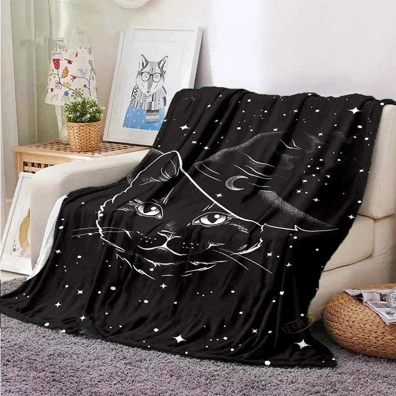 3d Print Blanket Satanic Cat Moon Black Covered Bedding Flannel Throw Blanket for Teens Adult Sofa Bedroom Decor Halloween Gift
3d Print Blanket Satanic Cat Moon Black Covered Bedding Flannel Throw Blanket for Teens Adult Sofa Bedroom Decor Halloween Gift