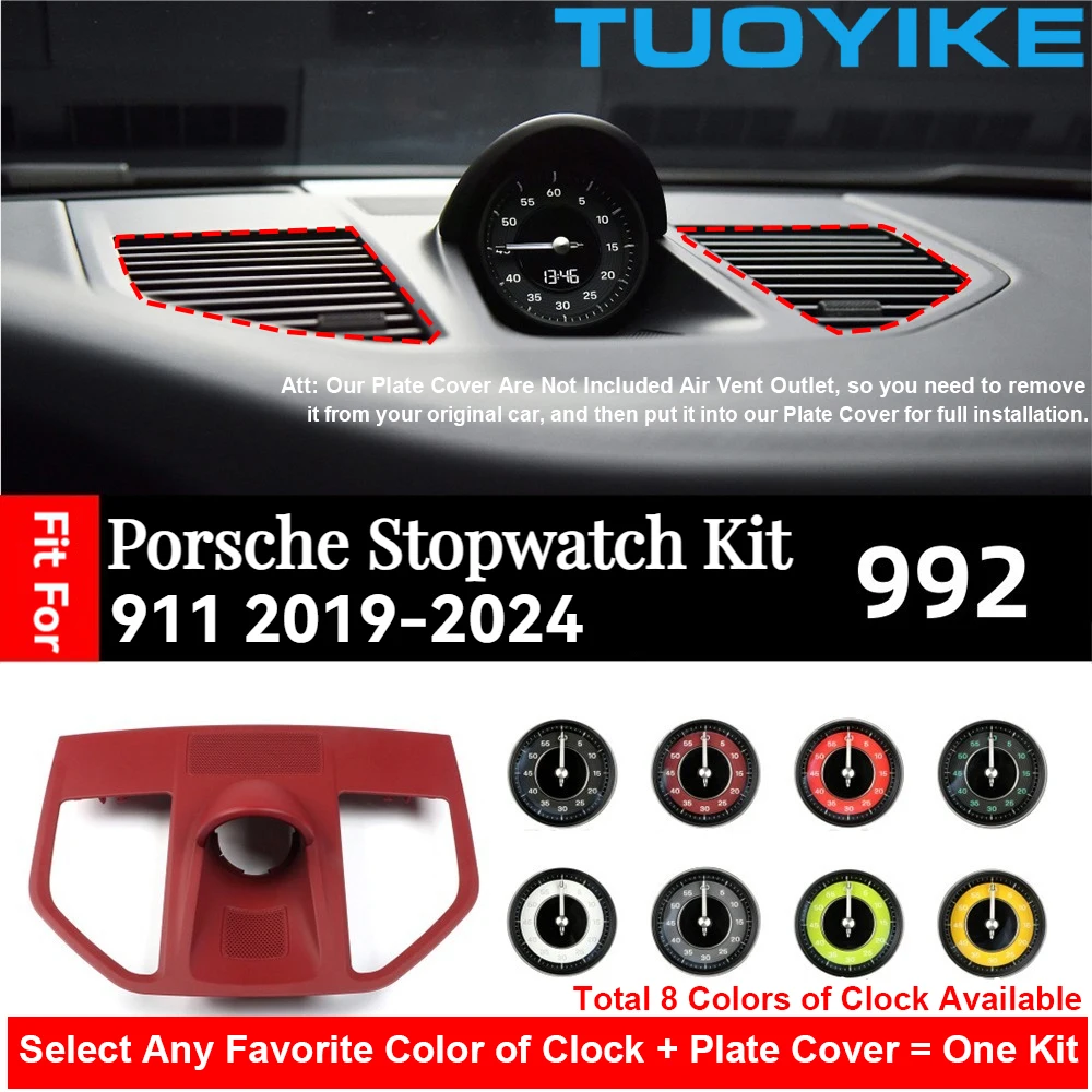 Car Stopwatch For Porsche 911 992 2019-2025 Interior Dashboard Central Clock Compass Time Electronic Meter Clock Accessional Kit
Car Stopwatch For Porsche 911 992 2019-2025 Interior Dashboard Central Clock Compass Time Electronic Meter Clock Accessional Kit