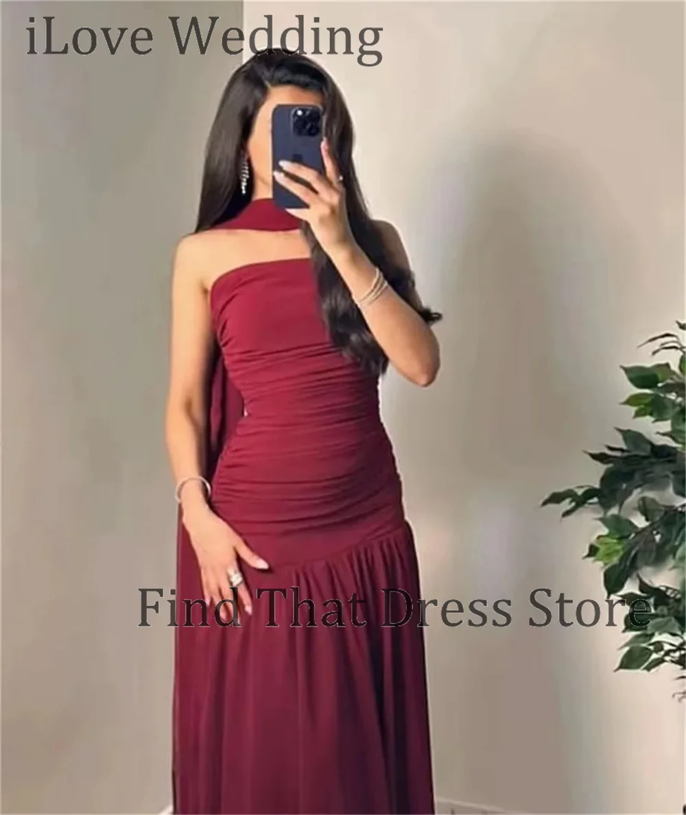Custom Made Red Boat Collar Chiffon Pleated Evening Dress Classic Blackless Floor Length A-line Saudi Arab Dress with Shawl
Custom Made Red Boat Collar Chiffon Pleated Evening Dress Classic Blackless Floor Length A-line Saudi Arab Dress with Shawl