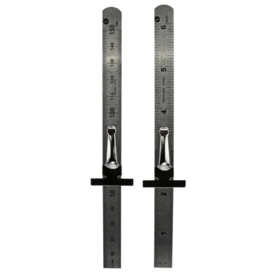 SE Stainless Steel SAE Metric Ruler Set - Stainless Steel Precision Ruler Measuring Tool - Detachable Clips - Set of 2 Pcs - 92
SE Stainless Steel SAE Metric Ruler Set - Stainless Steel Precision Ruler Measuring Tool - Detachable Clips - Set of 2 Pcs - 92