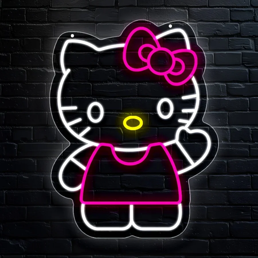 Sanrio Hello Kitty Waving in Pink Dress Neon Sign Kawaii USB Dimmable Neon Light Gifts Wall Light for Girls Room Shop Decor
Sanrio Hello Kitty Waving in Pink Dress Neon Sign Kawaii USB Dimmable Neon Light Gifts Wall Light for Girls Room Shop Decor