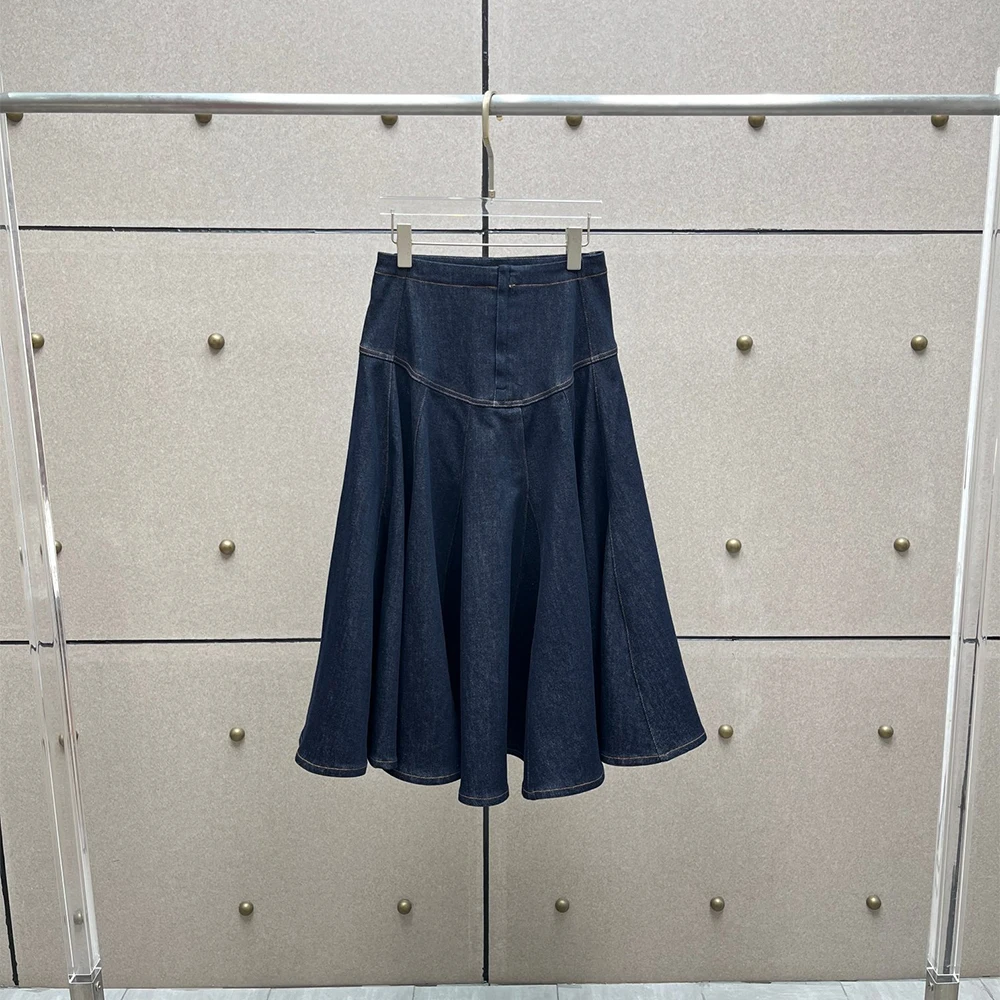Women's Cotton Blend Denim Midi Skirt High Waist Flared A-Line Skirt Casual Vintage Wash Jean Skirt for Spring 2026 New Y2K
Women's Cotton Blend Denim Midi Skirt High Waist Flared A-Line Skirt Casual Vintage Wash Jean Skirt for Spring 2026 New Y2K