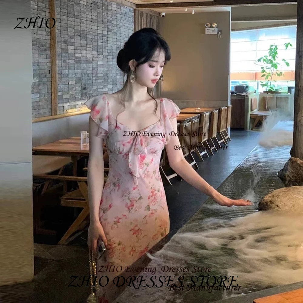 ZHIO Casual Pink Chiffon Floral Print Short Sleeve Straight Evening Gown Dress Ankle Length V-Neck Backless Formal Prom Gowns
ZHIO Casual Pink Chiffon Floral Print Short Sleeve Straight Evening Gown Dress Ankle Length V-Neck Backless Formal Prom Gowns