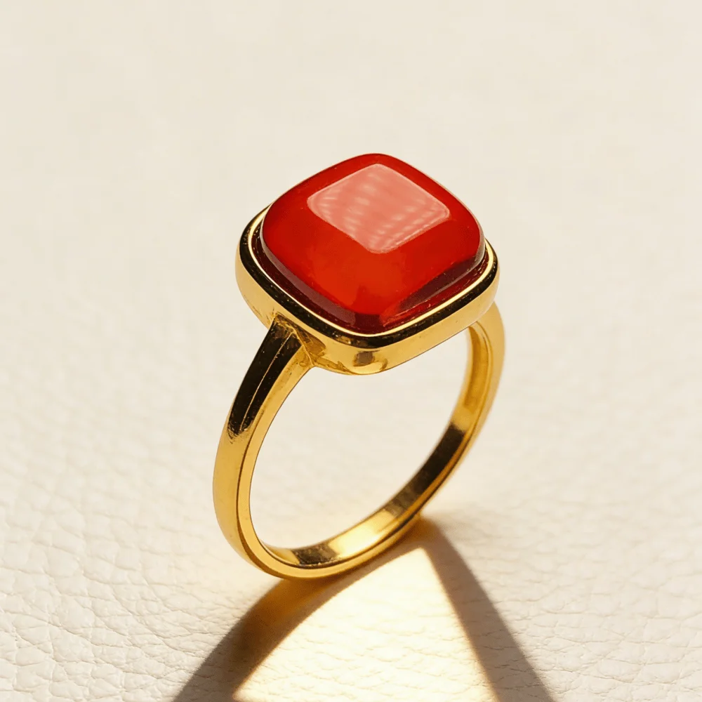 925 Silver Ring Natural Red Amber Ring for Women Square Bezel Setting Antique Vintage Modern Minimalist Fine Jewelry Gift
925 Silver Ring Natural Red Amber Ring for Women Square Bezel Setting Antique Vintage Modern Minimalist Fine Jewelry Gift