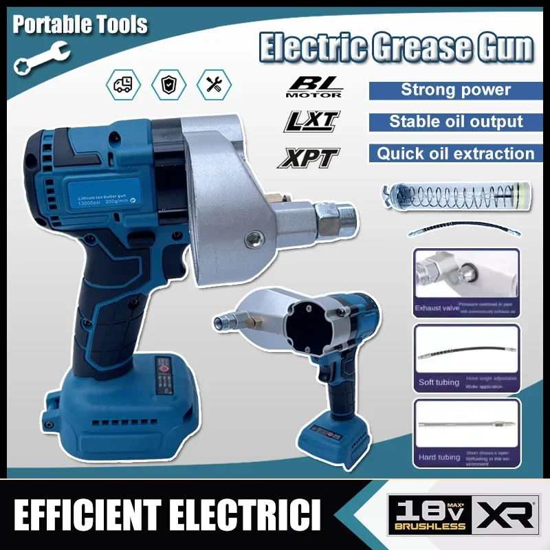 Бесщеточный электрический шприц для смазки высокого давления, инжектор смазочного масла, насос для смазки, совместимый с аккумулятором Makita 18V
Бесщеточный электрический шприц для смазки высокого давления, инжектор смазочного масла, насос для смазки, совместимый с аккумулятором Makita 18V
