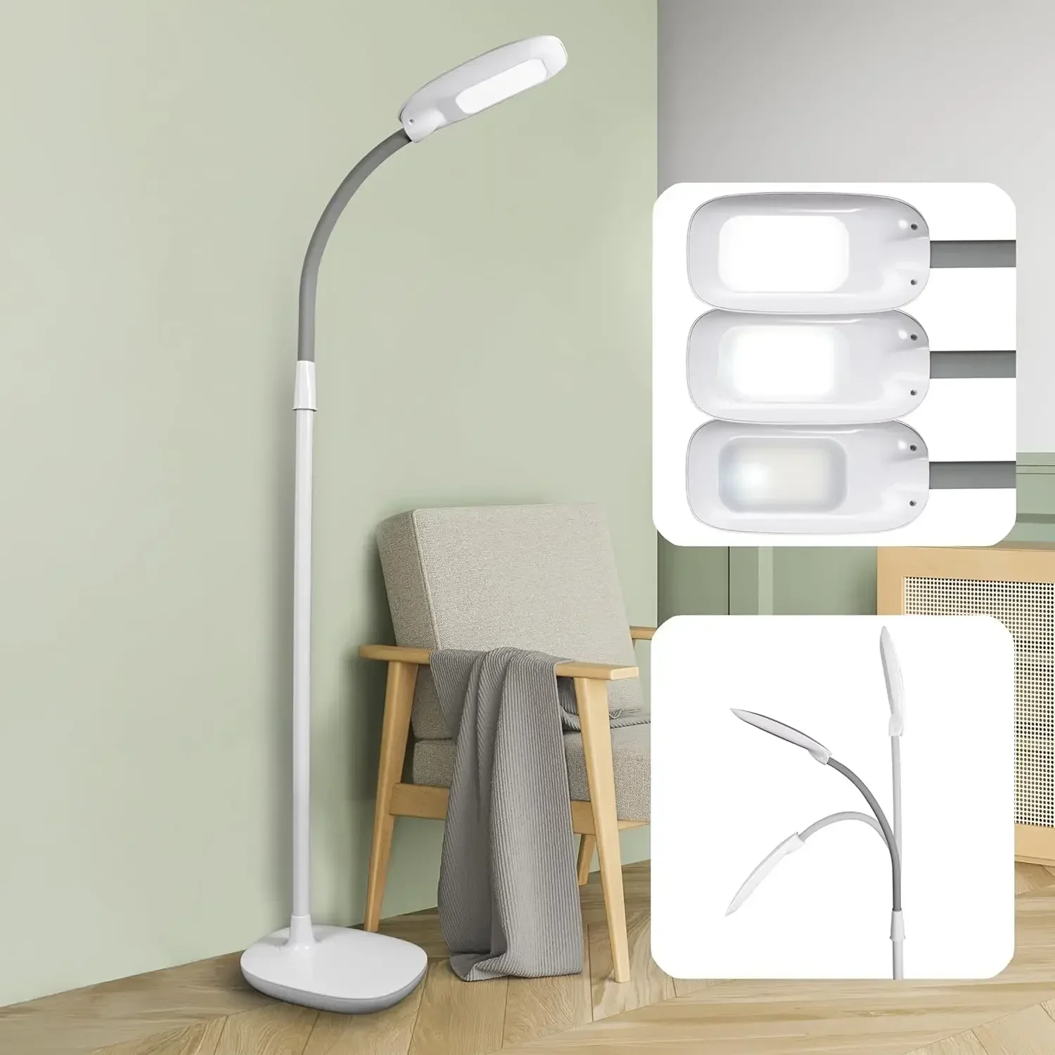 OttLite LED Floor Lamp Adjustable Height with ClearSun LED Technology - Touch Controls & 3 Brightness Settings, Natural Lighting
OttLite LED Floor Lamp Adjustable Height with ClearSun LED Technology - Touch Controls & 3 Brightness Settings, Natural Lighting