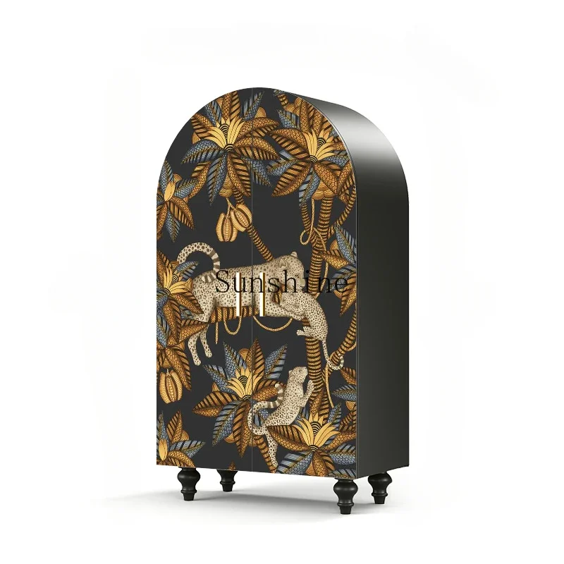 French retro little leopard solid wood home room against the wall, bedside storage wardrobe, living room door storage cabinet
French retro little leopard solid wood home room against the wall, bedside storage wardrobe, living room door storage cabinet