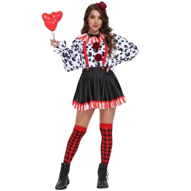 Horror Bloody Evil Joker Cosplay Costume for Women Crazy Circus Halloween Party Scary Makeup Dress Up Suit
Horror Bloody Evil Joker Cosplay Costume for Women Crazy Circus Halloween Party Scary Makeup Dress Up Suit