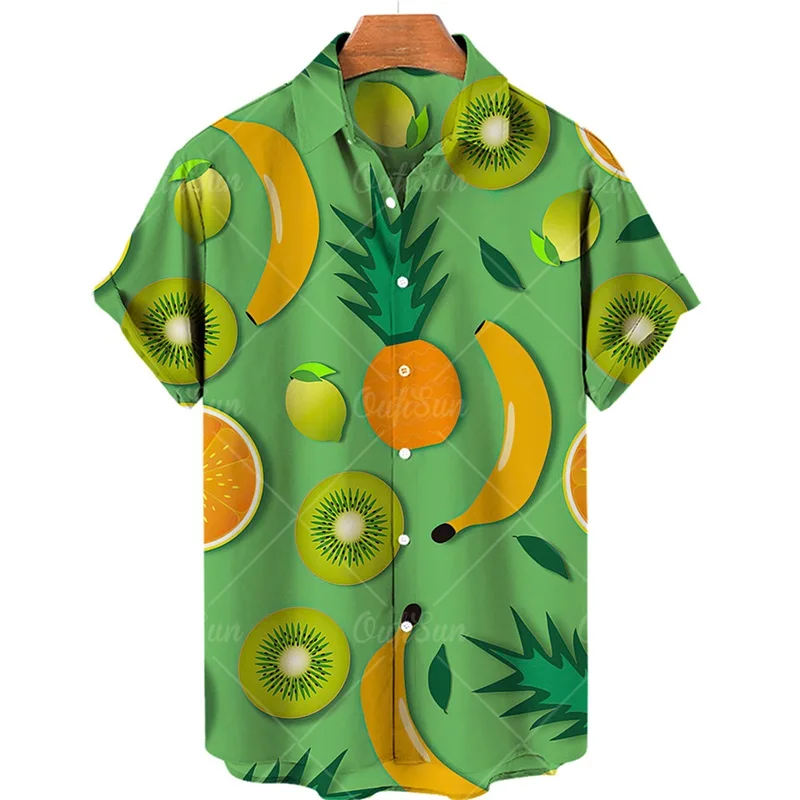 Fruit Printed Hawaiian Shirt For Men Summer Short Sleeved Button Down Beach Shirts Blouse Casual Breathable Vacation Aloha Shirt
Fruit Printed Hawaiian Shirt For Men Summer Short Sleeved Button Down Beach Shirts Blouse Casual Breathable Vacation Aloha Shirt