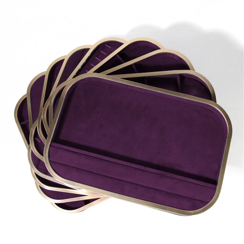Premium Metal-Edged Jewelry Tray - Velvet-Lined Organizer for Necklace/Ring/Pendant/Bracelet, Boutique & Exhibition Display
Premium Metal-Edged Jewelry Tray - Velvet-Lined Organizer for Necklace/Ring/Pendant/Bracelet, Boutique & Exhibition Display