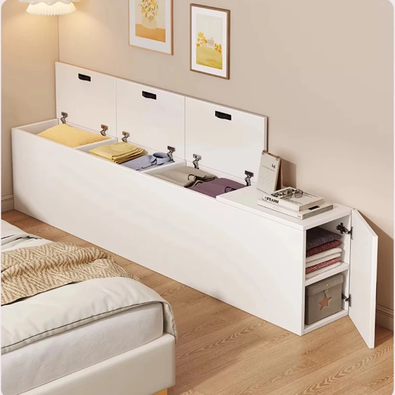 Custom Solid Wood Bedside Cabinet with Narrow Gap Long Strip Side and Tatami Storage Smart Bedroom Furniture
Custom Solid Wood Bedside Cabinet with Narrow Gap Long Strip Side and Tatami Storage Smart Bedroom Furniture