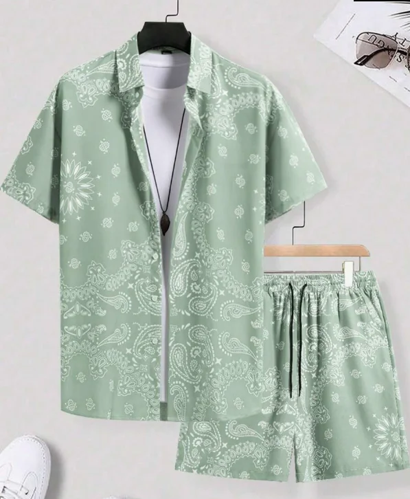 Hawaiian Shirt Set Men 3D Printed Retro Pattern Summer Fashion Casual Luxury Daily Oversized Button-up Shirt+shorts 2 Piece Set
Hawaiian Shirt Set Men 3D Printed Retro Pattern Summer Fashion Casual Luxury Daily Oversized Button-up Shirt+shorts 2 Piece Set
