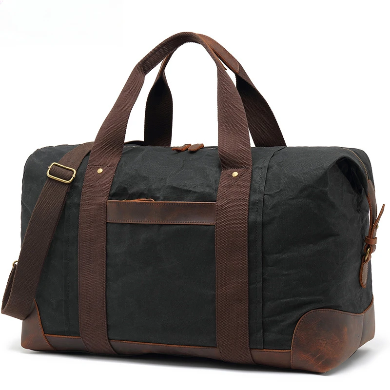 Portable travel bag European and American retro waterproof canvas luggage sports storage bag fashionable, simple and large capac
Portable travel bag European and American retro waterproof canvas luggage sports storage bag fashionable, simple and large capac