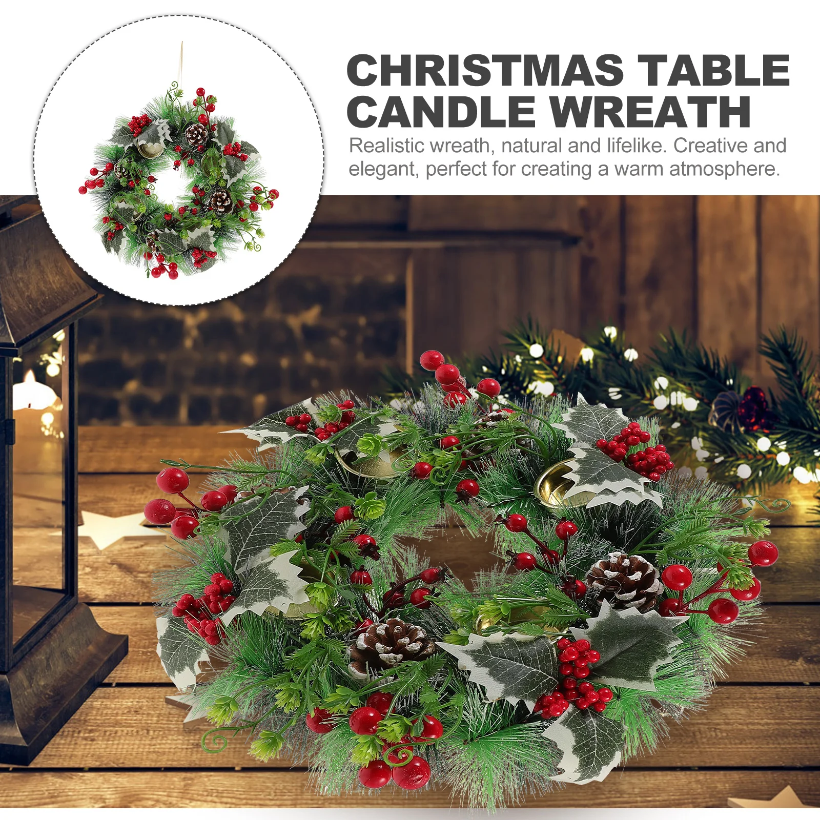 Christmas Ring Wreath Realistic Fine Workmanship Party Table Centerpiece Xmas Ornament Door Hanging Decor
Christmas Ring Wreath Realistic Fine Workmanship Party Table Centerpiece Xmas Ornament Door Hanging Decor