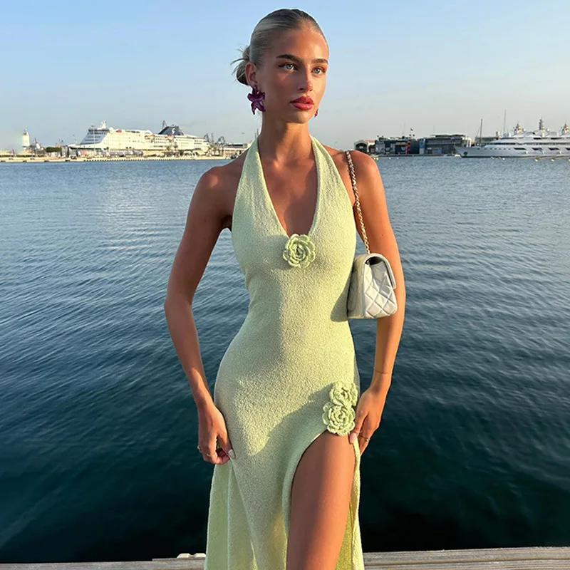 2025 Hot-Selling Deep V-Neck Backless Long Dress Sexy High Slit Spaghetti Strap Knit Dress C001
2025 Hot-Selling Deep V-Neck Backless Long Dress Sexy High Slit Spaghetti Strap Knit Dress C001