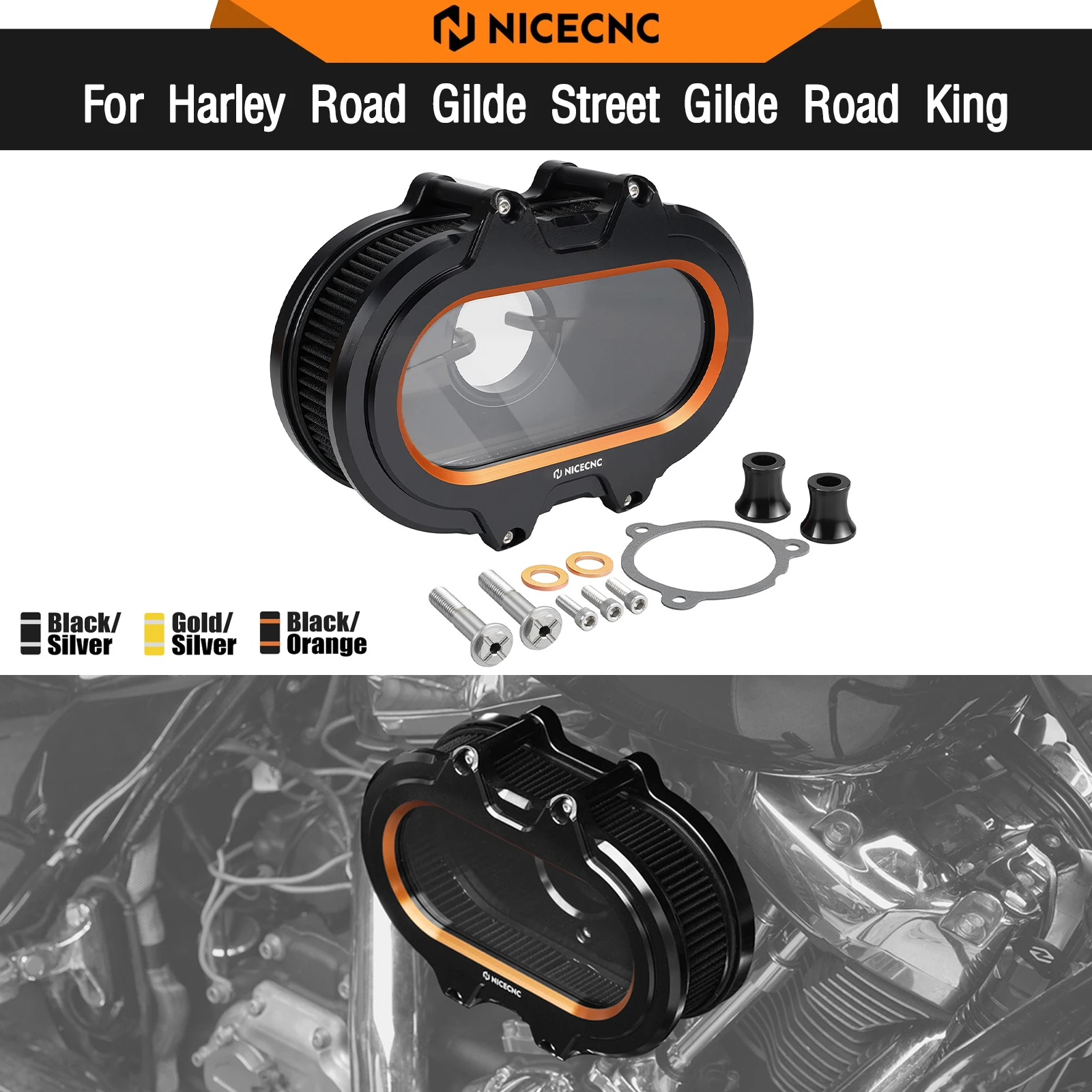 For Harley Street Glide FLHX 2017-2023 Air Cleaner Intake Filter Road Glide FLTRX Special FLTRXS Road King FLHR Ultra Limited
For Harley Street Glide FLHX 2017-2023 Air Cleaner Intake Filter Road Glide FLTRX Special FLTRXS Road King FLHR Ultra Limited