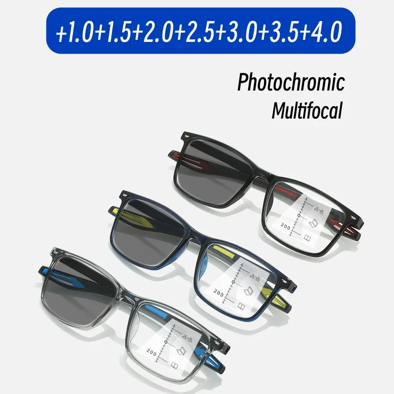 Fashion Progressive Multifocal Photochromic Presbyopia Eyewear Smart Color Changing Reading Glasses +1.0+1.5+2.0+2.5+3.0+3.5+4.0
Fashion Progressive Multifocal Photochromic Presbyopia Eyewear Smart Color Changing Reading Glasses +1.0+1.5+2.0+2.5+3.0+3.5+4.0