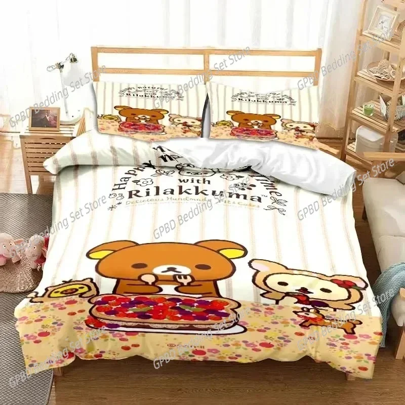 Luxury New 3D Print Cartoon Rilakkuma Bear Bedding Set Duvet Cover Bed Set Quilt Cover Pillowcase king Queen Size Bedding Set
Luxury New 3D Print Cartoon Rilakkuma Bear Bedding Set Duvet Cover Bed Set Quilt Cover Pillowcase king Queen Size Bedding Set