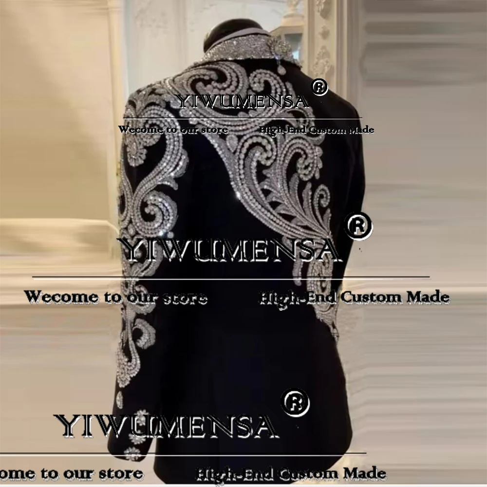 Sparkly Beaded Stones Men's Suit Sequins Lapel Prom Blazer Customized 3-Piece Formal Occasion Groom Tuxedo Male Fashion Clothing
Sparkly Beaded Stones Men's Suit Sequins Lapel Prom Blazer Customized 3-Piece Formal Occasion Groom Tuxedo Male Fashion Clothing