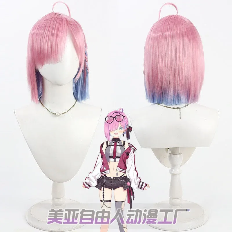 Game Himemori Luna Vtuber Cosplay Wig Pink Blue Short Heat Resistant Synthetic Hair Halloween Carnival Party Role Play + Wig Cap
Game Himemori Luna Vtuber Cosplay Wig Pink Blue Short Heat Resistant Synthetic Hair Halloween Carnival Party Role Play + Wig Cap