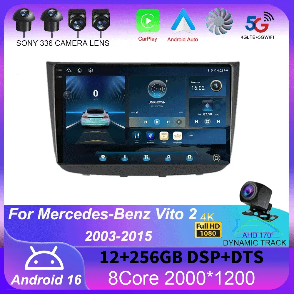 Android 16 For Mercedes-Benz Vito 2 Viano 2 W639 2003 - 2015 Car Radio Multimedia Video Player Navigation stereo GPS
Android 16 For Mercedes-Benz Vito 2 Viano 2 W639 2003 - 2015 Car Radio Multimedia Video Player Navigation stereo GPS