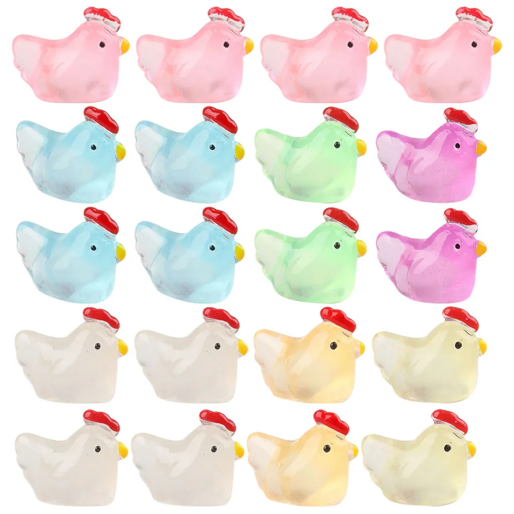 20 Pcs Mini Chicken Figurines Decorative Resin Sculptures Office Home Accessories Tiny Animals Luminescent
20 Pcs Mini Chicken Figurines Decorative Resin Sculptures Office Home Accessories Tiny Animals Luminescent