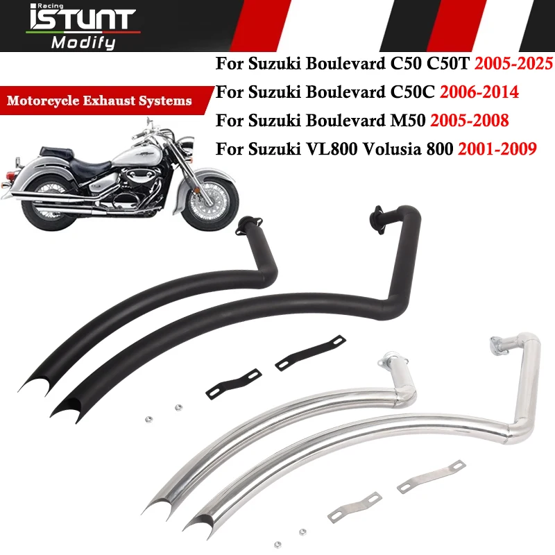 Motorcycle Duals Exhaust Systems Muffler For Suzuki Boulevard C50 C50C C50T M50 2005-2025 Boulevard VL800 Volusia 800 2001-2009
Motorcycle Duals Exhaust Systems Muffler For Suzuki Boulevard C50 C50C C50T M50 2005-2025 Boulevard VL800 Volusia 800 2001-2009