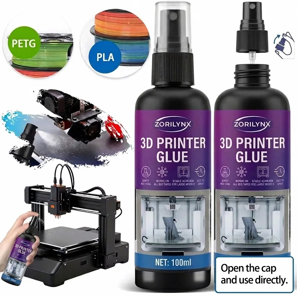 100ml 3D Printer Glue Spray Anti Warping Heated Bed Adhesion Promoter Release Agent for PLA ABS PETG Filament Printing Part
100ml 3D Printer Glue Spray Anti Warping Heated Bed Adhesion Promoter Release Agent for PLA ABS PETG Filament Printing Part