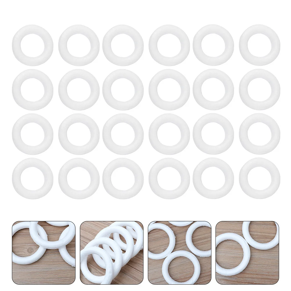24 pcs Foam Donut Ring Christmas Diy Craft Supplies Polystyrene Circle Wreath Making Accessories Craft Wreath Form
24 pcs Foam Donut Ring Christmas Diy Craft Supplies Polystyrene Circle Wreath Making Accessories Craft Wreath Form