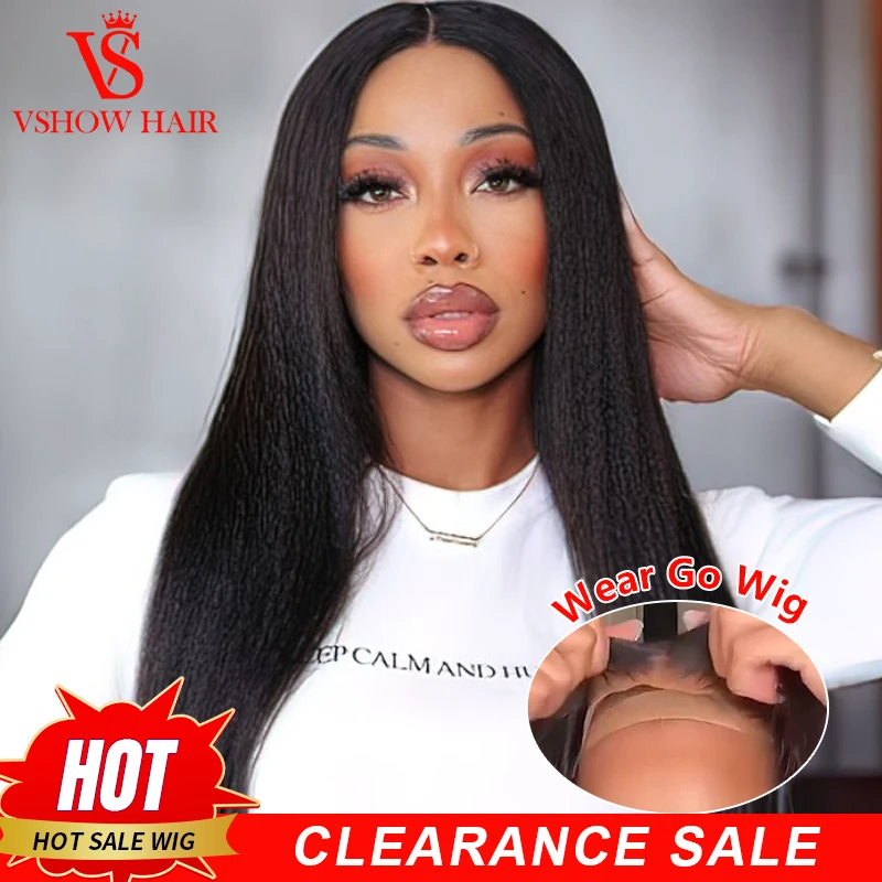 VSHOW Kinky Straight Human Hair Wigs Glueless Wig Brazilian Human Hair Ready To Wear 4x6 Hd Lace Closure Wig Pre-Cut On Sale
VSHOW Kinky Straight Human Hair Wigs Glueless Wig Brazilian Human Hair Ready To Wear 4x6 Hd Lace Closure Wig Pre-Cut On Sale