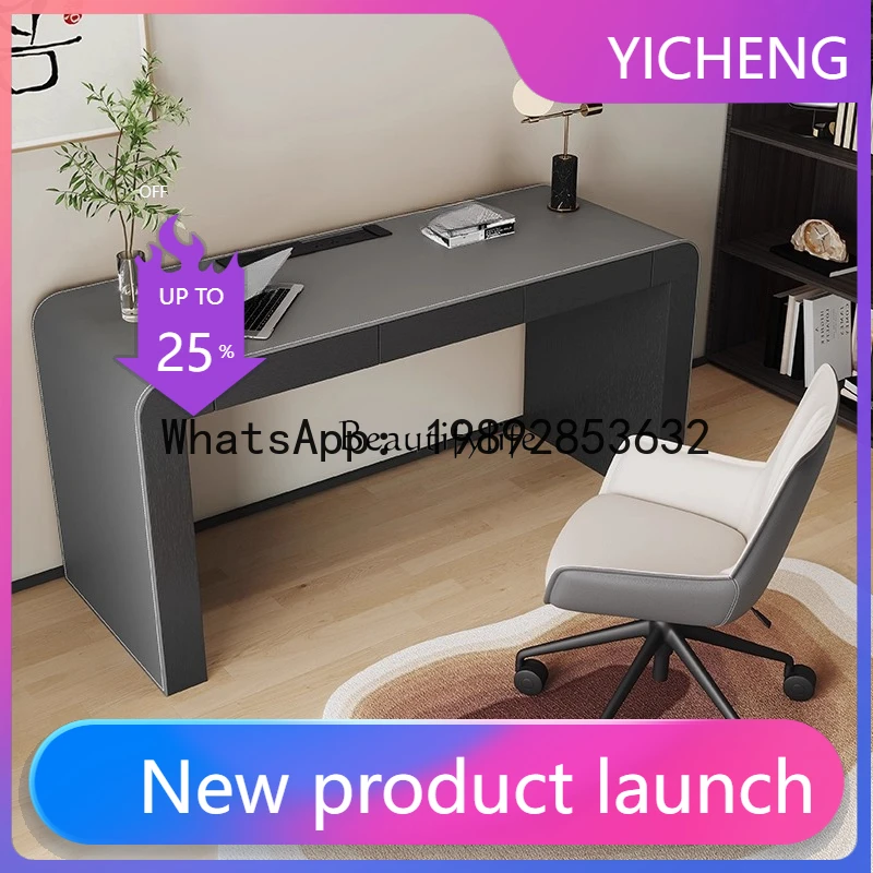 minimalist home study desk light luxury modern high-end saddle leather writing desk computer desk
minimalist home study desk light luxury modern high-end saddle leather writing desk computer desk