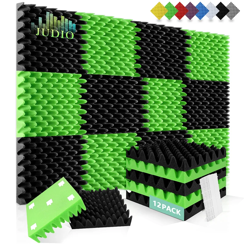 Wall Noise Insulation 12 Pack, Studio Egg Crate Soundproofing Fire Resistant Panel, Recoding Room Acoustic Foam Sound Proof Wall
Wall Noise Insulation 12 Pack, Studio Egg Crate Soundproofing Fire Resistant Panel, Recoding Room Acoustic Foam Sound Proof Wall