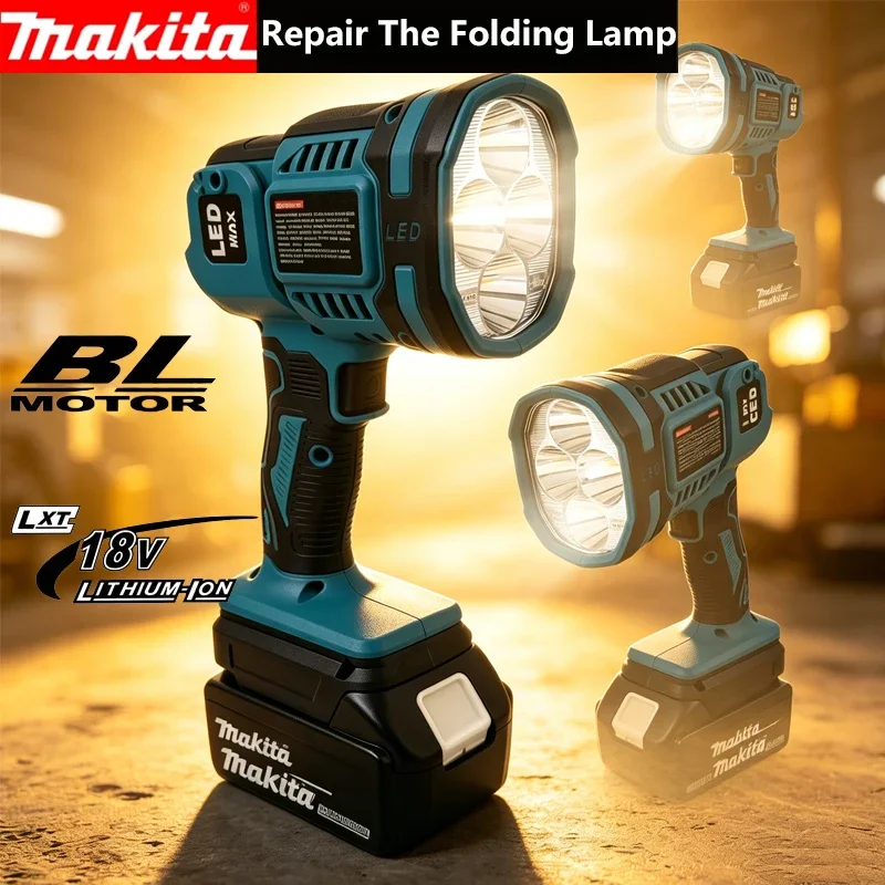 Makita LED Flashlight Cordless Portable Lantern Emergency Lamp Spotlight 3 Mode Outdoor Light Lithium Night Lamp For 18V Battery
Makita LED Flashlight Cordless Portable Lantern Emergency Lamp Spotlight 3 Mode Outdoor Light Lithium Night Lamp For 18V Battery