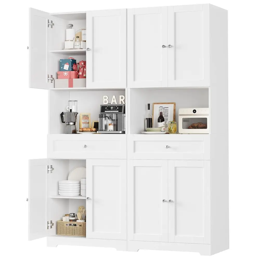 2 Pcs Tall Kitchen Pantry Cabinet, Large Kitchen Hutch Storage Cabinet with Doors amp Wide Shelves, 67 Tall Modern Coffee Bar C
2 Pcs Tall Kitchen Pantry Cabinet, Large Kitchen Hutch Storage Cabinet with Doors amp Wide Shelves, 67 Tall Modern Coffee Bar C