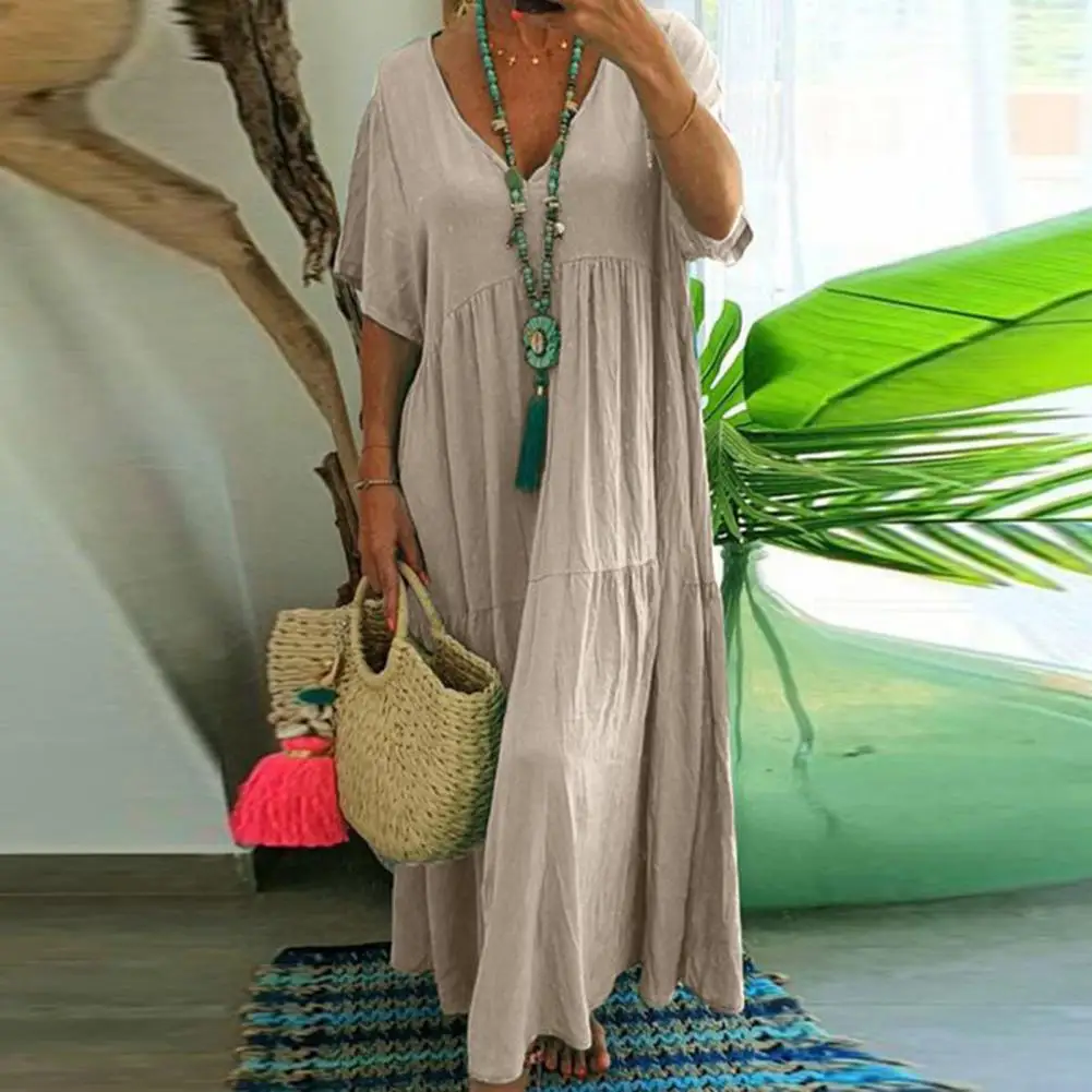 Stylish V Neck Bohemia Maxi Dress Plus Size Women Summer Dress Breathable Women Summer Dress Women Clothes
Stylish V Neck Bohemia Maxi Dress Plus Size Women Summer Dress Breathable Women Summer Dress Women Clothes