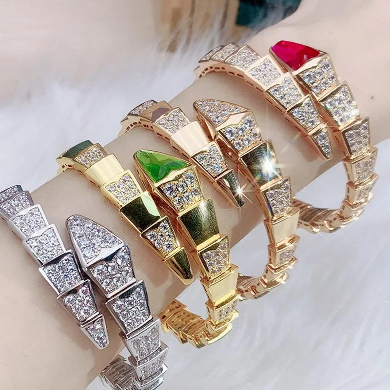 Designer Collection luxury Style Women Lady Plated Gold Color Inlay Cubic Zircon Elastic Snake Snakelike Thick Bangle Bracelet
Designer Collection luxury Style Women Lady Plated Gold Color Inlay Cubic Zircon Elastic Snake Snakelike Thick Bangle Bracelet