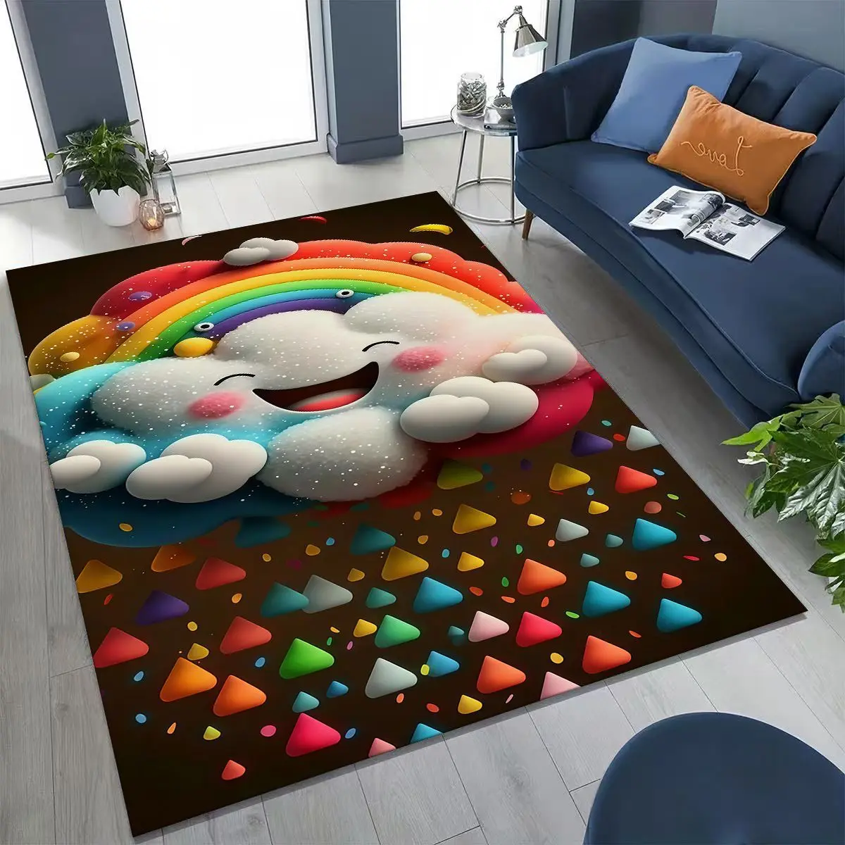 Colorful Rainbow Clouds Dream Sky Cartoon Rug for Bedroom Living Room Sofa Home Doormat Decor, Large Kid Play Non-slip Floor Mat
Colorful Rainbow Clouds Dream Sky Cartoon Rug for Bedroom Living Room Sofa Home Doormat Decor, Large Kid Play Non-slip Floor Mat