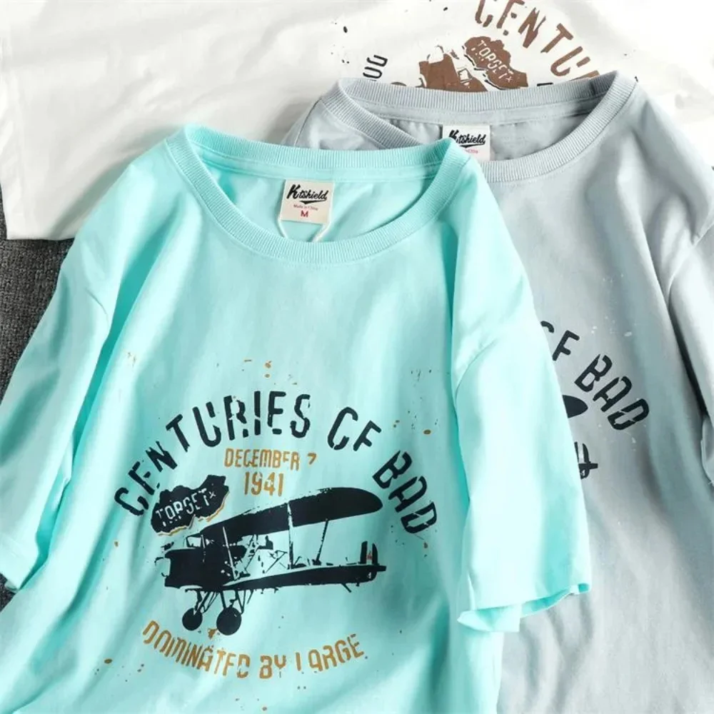 Новая летняя винтажная футболка с принтом в американском стиле, мужской топ с круглым вырезом и короткими рукавами
Новая летняя винтажная футболка с принтом в американском стиле, мужской топ с круглым вырезом и короткими рукавами