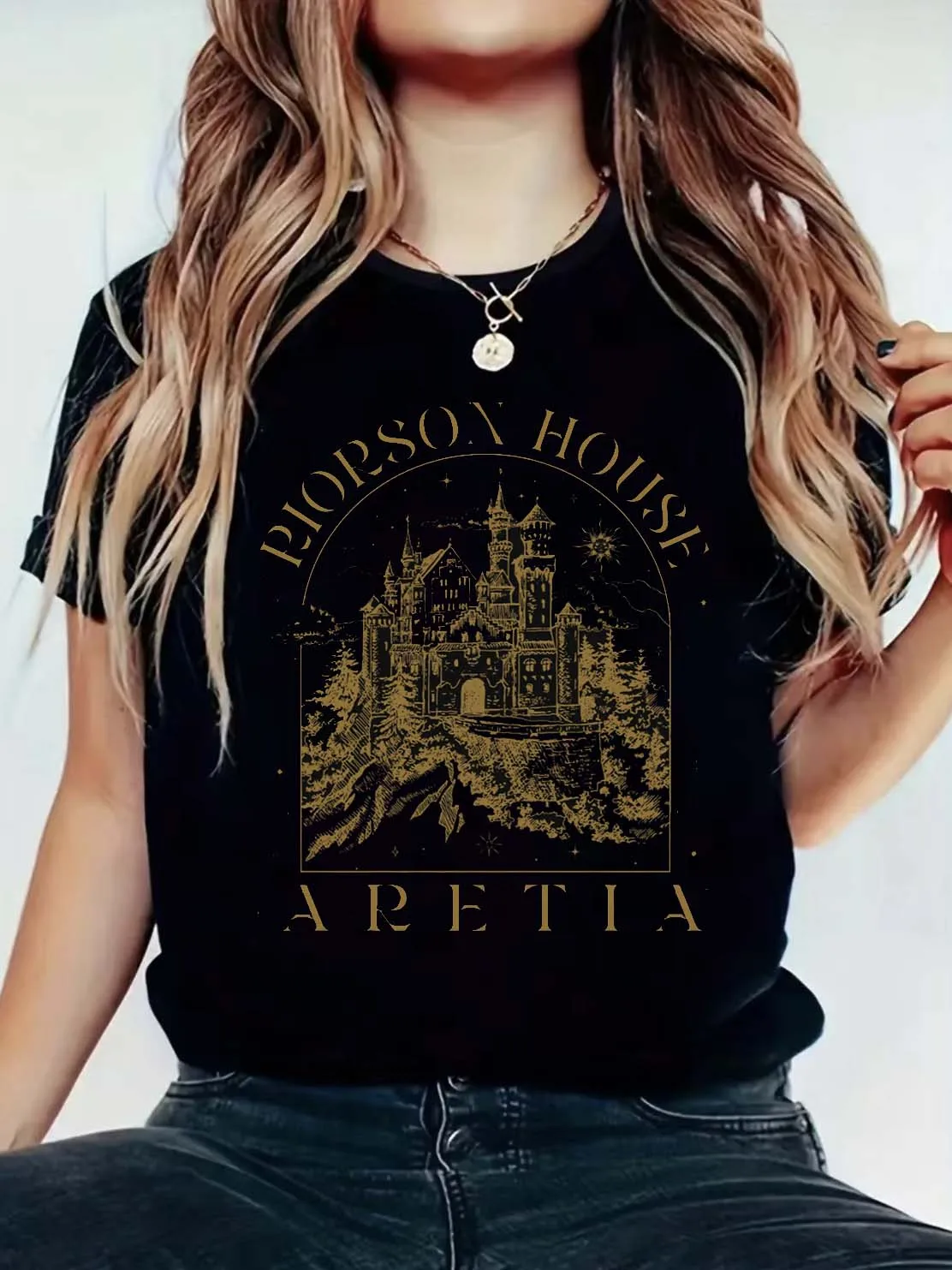 Watercolor Style Trendy Women's Printed Top T-Shirt Short Sleeved Fun Castle Printed Pattern T-Shirt Women's Clothing T-Shirt.
Watercolor Style Trendy Women's Printed Top T-Shirt Short Sleeved Fun Castle Printed Pattern T-Shirt Women's Clothing T-Shirt.