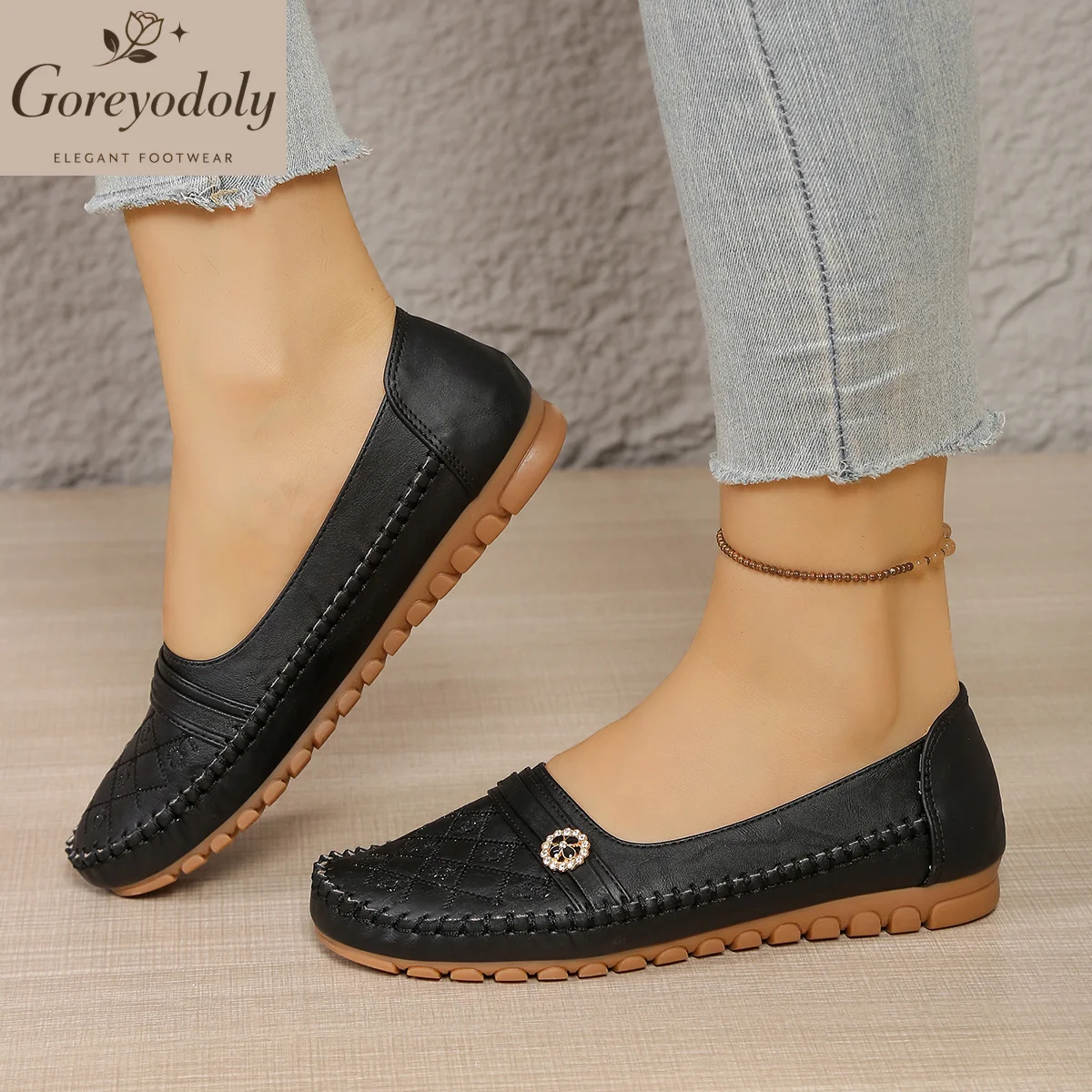 goreyodoly women loafers quilted pattern slip on flats soft leather lightweight breathable casual walking shoes non slip sole
goreyodoly women loafers quilted pattern slip on flats soft leather lightweight breathable casual walking shoes non slip sole